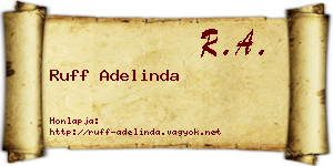 Ruff Adelinda névjegykártya